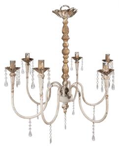 Béžový antik stropný luster Auréli - 72*72*67 cm E14/ 6*25W - Clayre & Eef