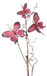 Dekoratívna vetva s ružovými motýlikami Butterfly pink - 14*5*85 cm - Clayre & Eef