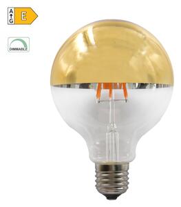 Diolamp LED Filament zrkadlová žiarovka 8W/230V/E27/2700K/900Lm/180°/DIM, zlatý vrchlík