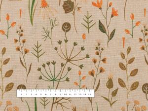 Biante Dekoračná obliečka na vankúš PML-070 Jesenné rastliny na svetlo hnedom 35 x 45 cm