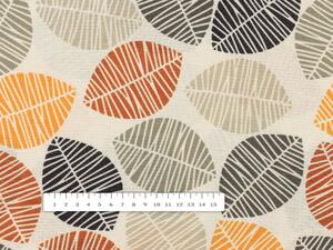 Biante Dekoračný štvorcový obrus PML-072 Jesenné listy na krémovom 40x40 cm
