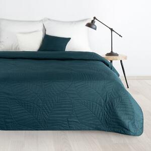 Moderný prehoz na posteľ Boni tmavo tyrkysovej farby Zelená