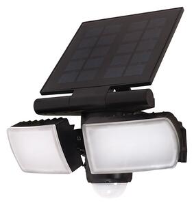 SOLIGHT LED solárne osvetlenie so senzorom 8W/600Lm/Li-Ion 3,7V-2000mAh/IP44, čierne