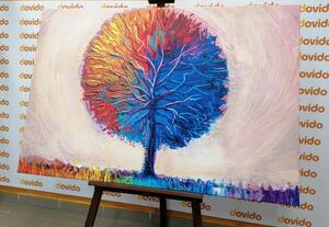 Obraz farebný akvarelový strom