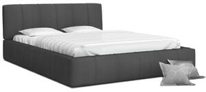 GM Čalúnená manželská posteľ s úložným priestorom Fiona - grafit Rozmer: 160x200