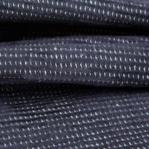 Kvalitná deka tmavomodrej farby s vaflovou štruktúrou Modrá