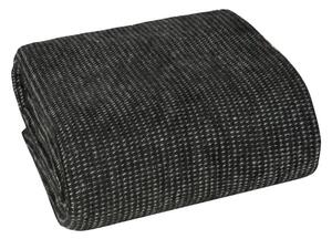 Kvalitná deka čiernej farby s vaflovou štruktúrou Čierna