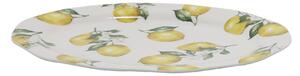 Porcelánová tácka s citrónmi Maison Limone Blossom - 30*22*1,5 cm - Chic Antique