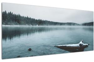 Obraz - ľadové severské jazero (120x50 cm)
