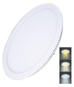 SOLIGHT LED mini panel CCT, podhľadový, 24W, 1800lm, 3000K, 4000K, 6000K, okrúhly