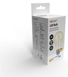 SOLIGHT LED Filament žiarovka číra A60 8W E27 3000K 360° 810lm