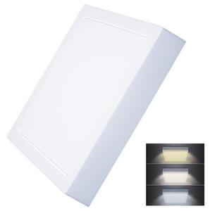 SOLIGHT LED mini panel CCT, prisadený, 24W, 1800lm, 3000K, 4000K, 6000K, štvorcový biely