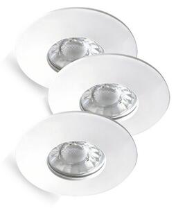 Rabalux LED zápustné bodové svietidlo Randy 3x4W/350lm/3000K/IP44 - set 3 svietidiel, biela, 1078