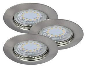 Rabalux LED zápustné bodové svietidlo Lite 3x3W | 240lm | 3000K - set 3 ks, saténový chróm, 1163