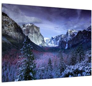 Obraz zimnej horskej krajiny (70x50 cm)