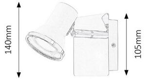 Rabalux LED kúpeľňové nástenné bodové svietidlo Steve 1x4,5W | GU10 | 430lm | 4000K | IP44
