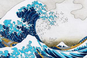 Obraz reprodukcia Veľká vlna z Kanagawa - Kacušika Hokusai