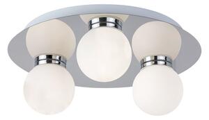Rabalux Prisadené stropné svietidlo do kúpeľne Becca 3x28W | G9 | IP44 - chróm
