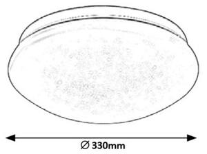 Rabalux LED prisadené stropné svietidlo Lucas 18W | 1140lm | 4000K | IP20 | 33cm - kruhové biele