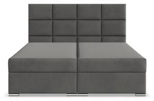 Manželská posteľ CALVI Velvet 140×200 cm sivá