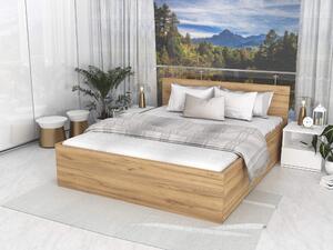 Manželská posteľ Dolly s úložným priestorom - dub craft Rozmer: 160x200