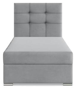 Čalúnená posteľ ELDA Velvet 90×200 cm svetlosivá