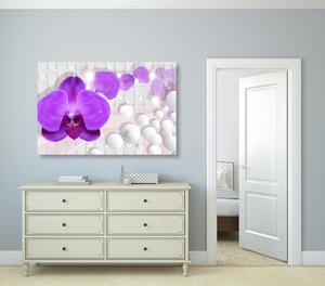 Obraz orchidea na abstraktnom pozadí