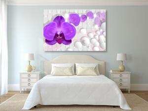 Obraz orchidea na abstraktnom pozadí