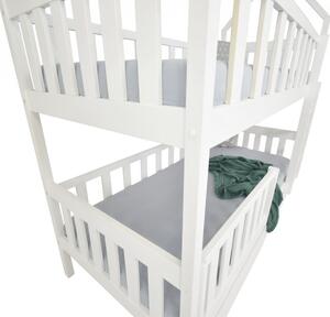 Wilsondo Poschodová posteľ Domček s úložným priestorom 200x90 - biela