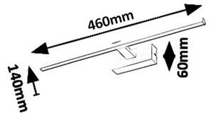 Rabalux LED nástenné svietidlo Albina 8W | 450lm | 4000K | IP23 | 46cm | matná biela