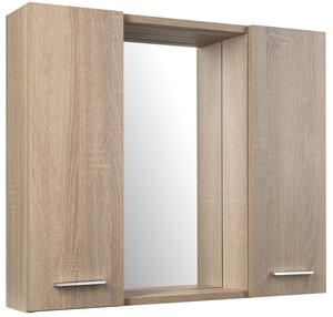 Aqualine Aqualine, ZOJA/KERAMIA FRESH STRIP galérka s LED osvetlením, 70x60x14cm, dub platin, 45029S