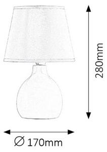 Rabalux INGRID stolná lampička max. 1x40W | E14 | IP20 - biela
