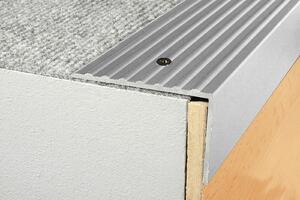 Schodový profil 65 x 42 mm (skrutkovací) Stříbro E01