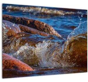 Detailný obraz - voda medzi kameňmi (70x50 cm)