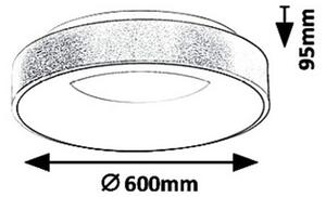 Rabalux LED stropné kruhové svietidlo Carmella 50W | 3400lm | 4000K | IP20 - biela so zlatou
