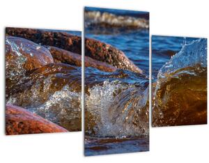 Detailný obraz - voda medzi kameňmi (90x60 cm)
