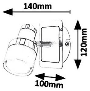 Rabalux LED kúpeľňová nástenná lampa Harold 5W | 400lm | 4000K | IP44 - chróm