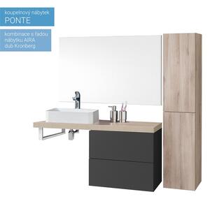Mereo Ponte, kúpeľňová skrinka 61 cm Ponte, kúpeľňová skrinka 61 cm, dub Variant: Ponte, koupelnová skříňka 61 cm, antracit