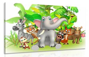 Obraz zvieratká z džungle