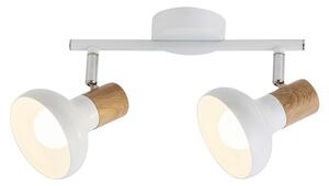Rabalux HOLLY stropné bodové svietidlo max. 2x40W | E14 | IP20 - biela, svetlé drevo