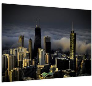 Obraz mesta v oblakoch (70x50 cm)