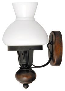 Rabalux PETRONEL nástenná lampa 60W/E27/IP20 - tmavé drevo, čierna