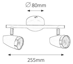 Rabalux KAREN 6667 LED stropné bodové svietidlo 2x4W | 560lm | 3000K | IP20 - biela