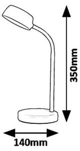 Rabalux LED stolná lampa Berry 4,5W/350lm/4000K/IP20 - ohybné rameno, ružová