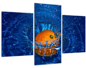 Obraz - pomaranč vo vode (90x60 cm)