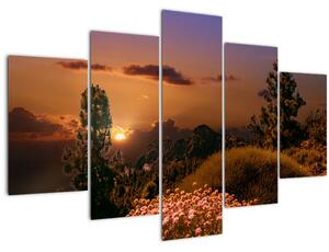 Obraz prírody pri západe slnka (150x105 cm)