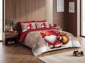 3D obliečky z mikrovlákna SANTA GNOME červené Rozmer obliečky: 2 ks 70 x 90 cm | 140 x 200 cm
