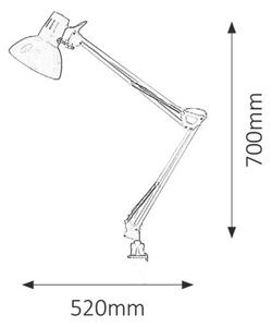 Rabalux ARNO stolná lampa 60W/E27/IP20 - čierna