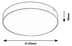 Rabalux LED vonkajšie stropné kruhové svietidlo TARTU 18W | 1800lm | 2800-6000K CCT | IP44 - čierna