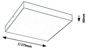 Rabalux LED vonkajšie stropné svietidlo TARTU 18W | 1800lm | 2800-6000K CCT | IP44 - čierna